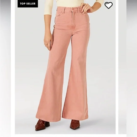 NWT Wrangler Wanderer Flare Jeans Dusty Rose 28x34 - Picture 1 of 6